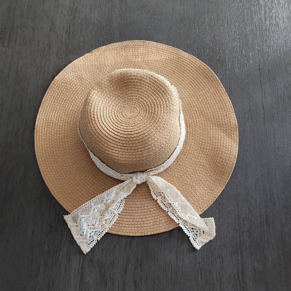 Wide Brim Straw Hat Womens